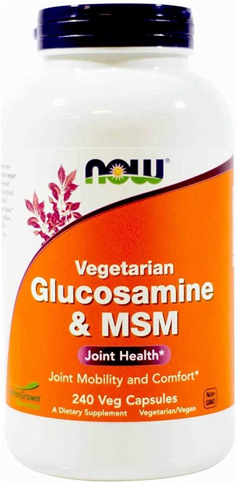 Nowfoods Vegetarian Glucosamine And Msm Joint Health 240 Veg Capsules Health And Household