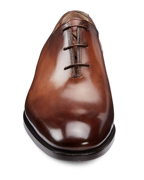 Santoni Men S Laurence One Piece Leather Dress Shoes Neiman Marcus