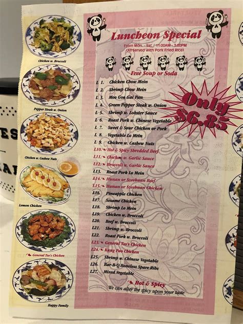 Menu At Panda Garden Restaurant Pen Argyl Blue Valley Dr