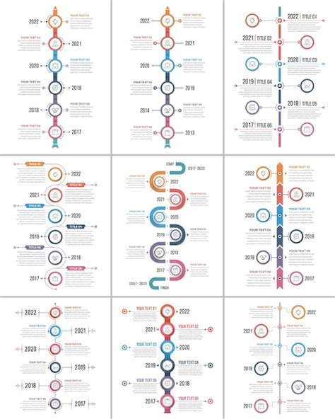 Infograf A De L Nea De Tiempo Vertical Art Culo Vector Premium