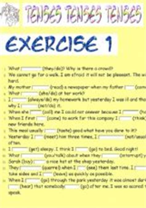 ESL - English Exercises: 2 exercises TENSES (Active voice)