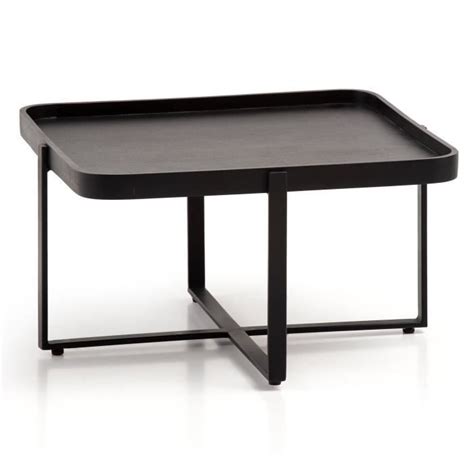 Table Basse Carr E Bois Massif M Tal Wohnling Design Moderne Noir