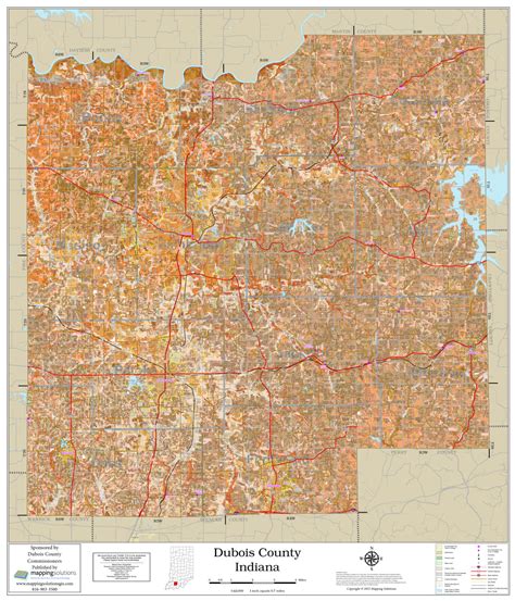 Dubois County Indiana 2022 Soils Wall Map | Mapping Solutions