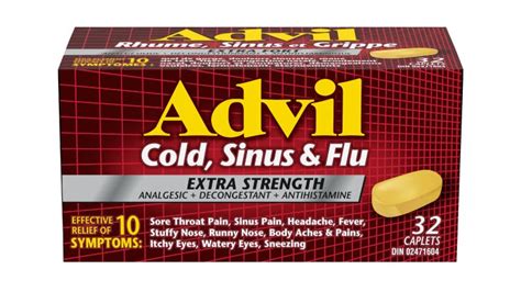 Advil Cough Cold And Flu And Advil For Cold And Sinus