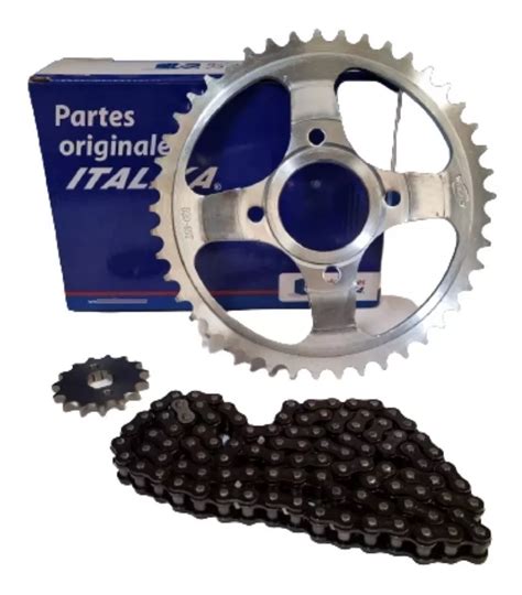 Kit Sprocket Cadena Pinon Estrella Italika Dm150 Rojaazul Mebuscar México