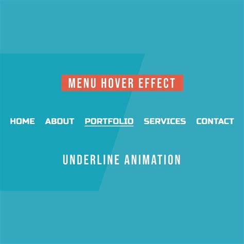 CSS Menu Hover With Underline Animation Css Css3 Animation Html5