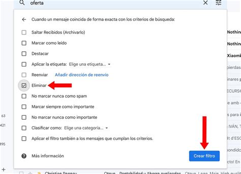 Cómo limpiar Gmail antes de que se ensucie así puedes crear filtros