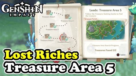 Treasure Area 5 Locations Lost Riches Day 5 Event Genshin Impact Youtube