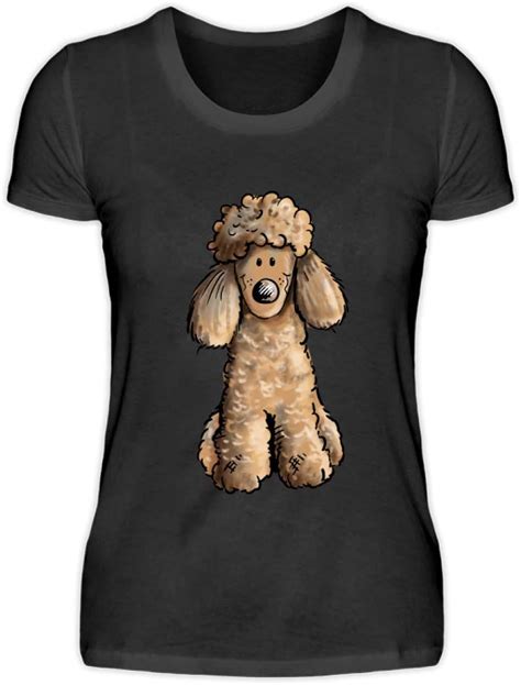 Shirtee Kleiner Pudel I Hund Comic Geschenk Damen Premiumshirt