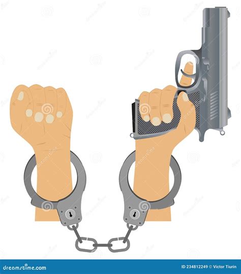 Hands In Handcuffs Stock Vector Illustration Of Character