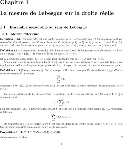 Intégrale de Lebesgue Université de Rennes 1