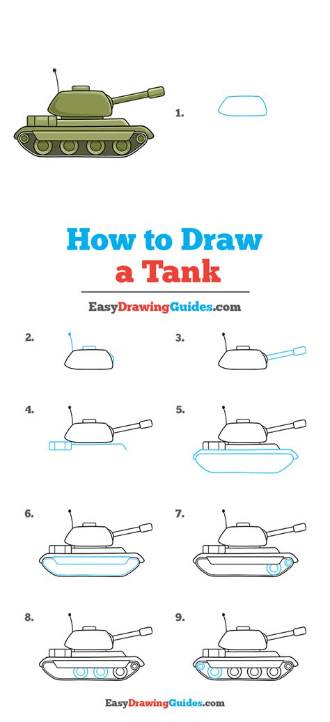 How To Draw A Tank Really Easy Drawing Tutorial