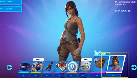 How To Unlock The Lara Croft Tomb Raider Skin In Fortnite Chapter 2 Season 6 Pro Game Guides