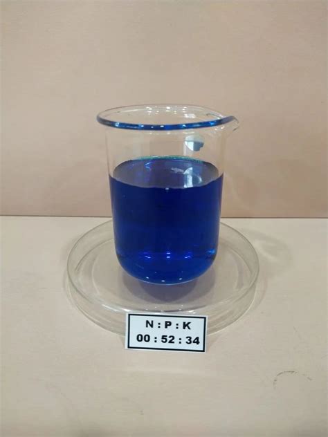 Blue NPK 00 52 34 Liquid Fertilizer Packaging Size 500 Ml At 210