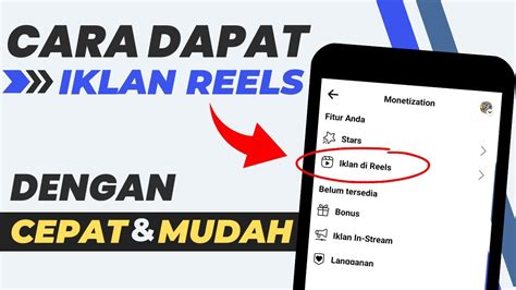 CARA MUDAH DAPAT FITUR IKLAN REELS FACEBOOK AGAR DAPAT UANG Cara