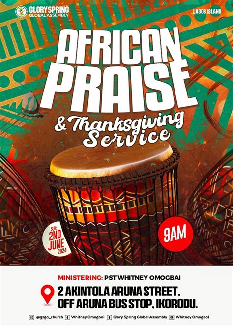 African Praise Church Flyer Design Flyer Design Church Poster Design