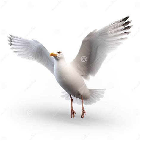 White Seagull Flying In Daz3d Style Creative Commons 3d Render Stock