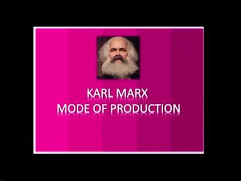 KARL MARX THEORY Modes Of Production Karlmarx Modesofproduction