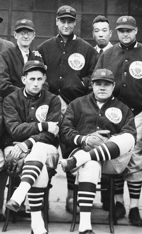 Jimmie Foxx Babe Ruth Charlie Gehringer And Lou Gehrig In A Picture From The All Star