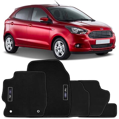 Jogo De Tapetes Borracha Pvc Ford Ka Hatch Ka Sedan A Preto