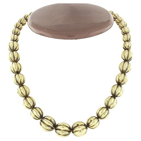 Vintage 14k Gold Bead Necklace Flash Sales Bellvalefarms