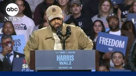 Eminem Introduces Barack Obama At Kamala Harris Rally In Detroit Youtube