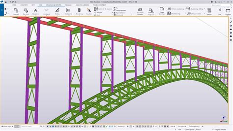 How To Create Footbridge Supported Curved Frames Tekla Structues