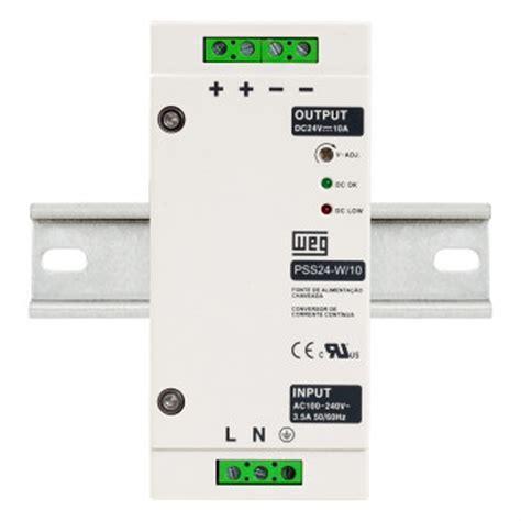 Fonte Chaveada Weg PSS24 W Bivolt 24Vcc 10A SDS Automação