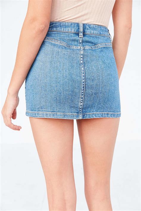 Lyst Bdg Colette Denim Micro Mini Skirt In Blue