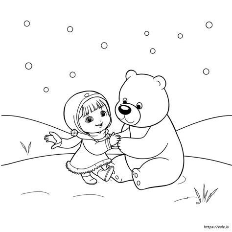 Masha Eo Urso Colorir - 10