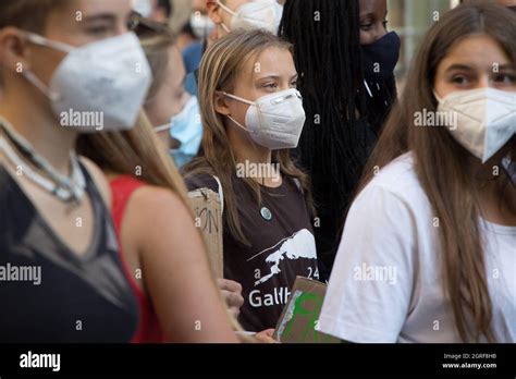 Milan Italy October Fridays For Future Protest With Greta