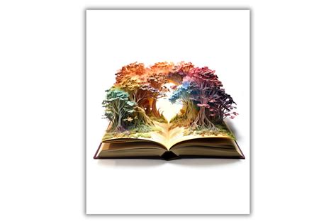 Watercolor Forest Book Fantasy Art Print Graphic By Niki Lyn Digital Design · Creative Fabrica