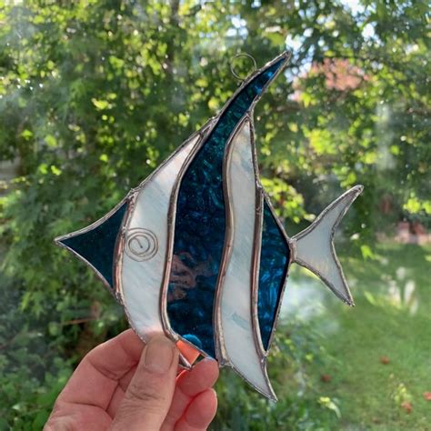 Stained Glass Angel Fish Suncatcher Handmade Folksy