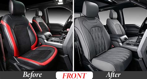 Coverado Front Car Seat Covers 2pcs Faux Leather Seat Covers For Cars Suv Pickup