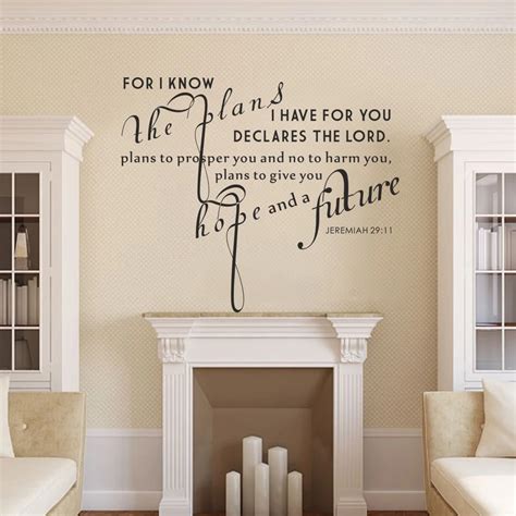 Scripture Bible Verse Wall Decal For I Know The Plans I Have For You