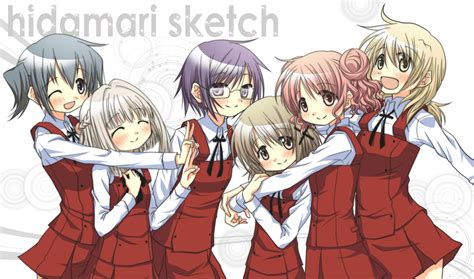 Yuno Miyako Hiro Sae Nori And 1 More Hidamari Sketch Drawn By