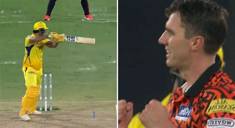 Watch Pat Cummins Bowls Slower Bouncer To End Shivam Dubes Fiery