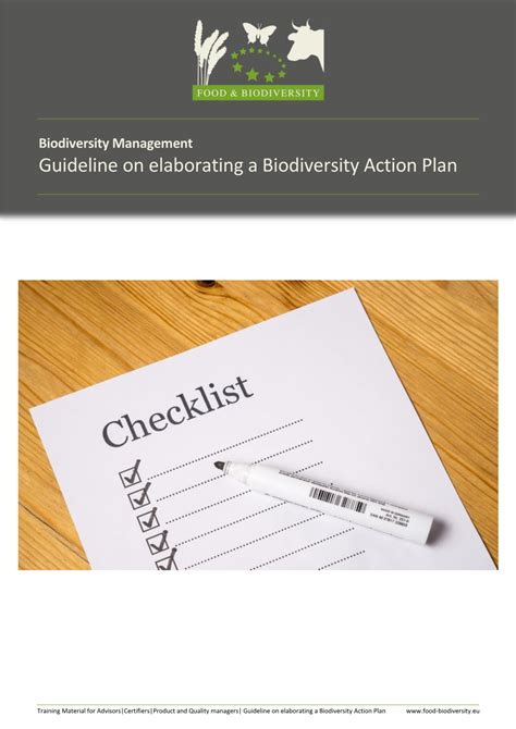 Guideline On Elaborating A Biodiversity Action Plan Docslib