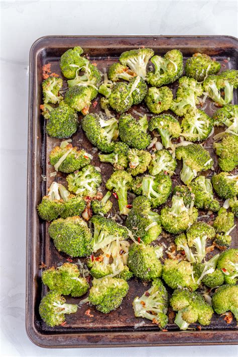 Oven Roasted Broccoli With Garlic And Parmesan Easy Roasted Broccoli Recipe Flavor Quotient