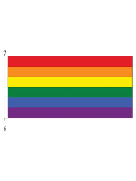 Pride Rainbow Horizontal Flag 1800x900mm Flagmakers Ltd