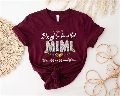 Blessed To Be Called Mimi Shirt Custom Mimi Shirt Personalized Mimi T