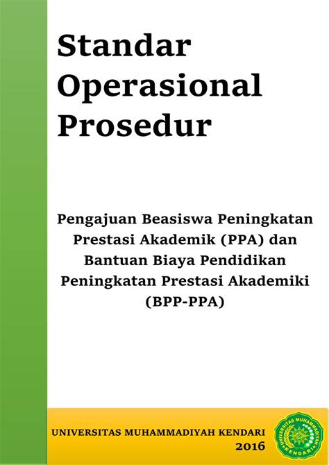 Pdf Standar Operasional Prosedur Ljm Umkendari Ac Idljm Umkendari