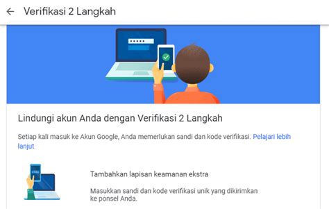 Cara Mengamankan Akun Gmail Dengan Verifikasi Langkah