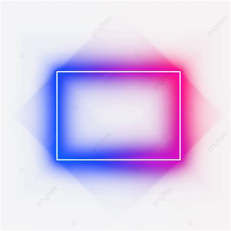 Red Blue Neon Border Light Square Frame Neon Neon Border Border Png