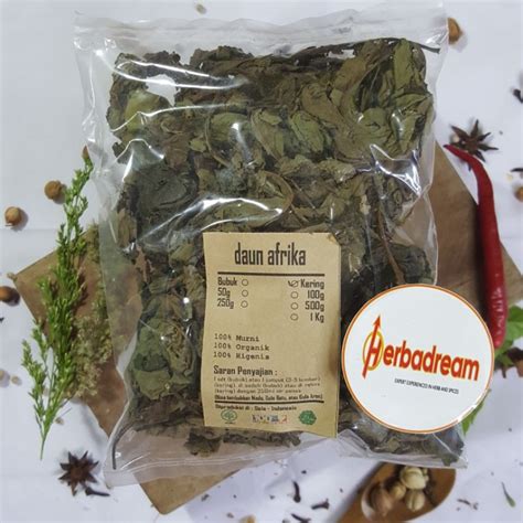 Jual 500 GRAM DAUN AFRIKA SELATAN DAUN KLOROFIL VERMONIA AMYGDALINA NAN