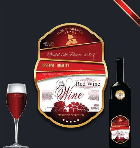 Luxury Golden Wine Label Template Stock Illustration Illustration Of