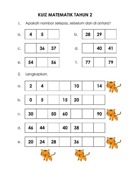 Kuiz Matematik Tahun Latihan Interaktif