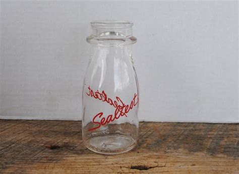 Vintage Sealtest Half Pint Glass Milk Bottle