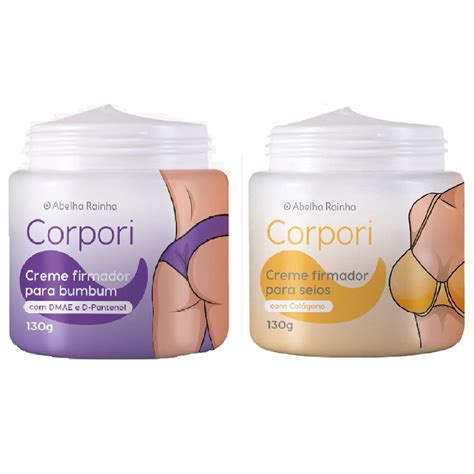 Kit Creme Firmador Seios Creme Firmador Bumbum Corpori Abelha Rainha