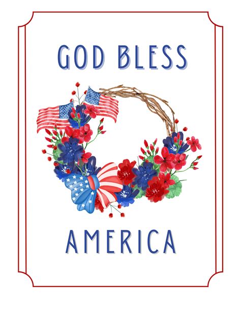 God Bless America Printable — Carol Adams